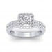 1.46 carat 18K White Gold - Dual Band Helena Princess Engagement Ring