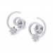 White Gold Swirl Earring 
