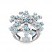 Light Blue Gemstone Diamond Ring