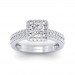 0.86 carat Platinum - Dual Band Helena Princess Engagement Ring