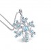 Light Blue Gemstone Diamond Pendant