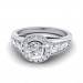 0.77 carat 18K White Gold - Azzario Engagement Ring