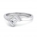 0.30 carat 18K White Gold - Elegant Princess Engagement Ring