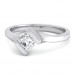 0.40 carat 18K White Gold - Elegant Princess Engagement Ring