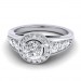 1.37 carat 18K White Gold - Azzario Engagement Ring