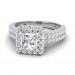 1.46 carat 18K White Gold - Dual Band Helena Princess Engagement Ring 