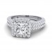 0.86 carat Platinum - Dual Band Helena Princess Engagement Ring