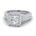 The Dual Band Helena Princess Solitaire Ring