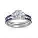 0.81 carat 18K White Gold - Athena Engagement Ring and Wedding Band Set