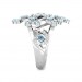 Light Blue Gemstone Diamond Ring