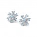 Diamond Earrings with Blue Gemstones