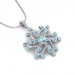 Light Blue Gemstone Diamond Pendant