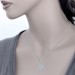 Light Blue Gemstone Diamond Pendant