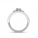 1.30 carat 18K White Gold - Sylvia Engagement Ring and Wedding Band Set
