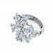 Light Blue Gemstone Diamond Ring