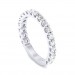 White Gold U Prong 3/4 Eternity Ring - 5 cent diamonds