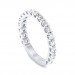 Platinum U Prong 3/4 Eternity Ring - 5 cent diamonds