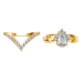 0.97 carat 18K Gold - THE MYRA PEAR RING AND BAND 