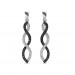 The Ezra Black Diamond Long Earrings