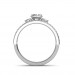 1.78 carat 18K White Gold - Sylvia Engagement Ring and Wedding Band Set