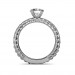 0.70 carat Platinum - Amor Etched Rope Engagement Ring