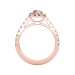 Cushion-Outline Halo Ring 