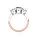 The Elle Princess 3-stone Ring