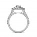 The Ava Oval Double Halo Ring