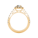Cushion-Outline Halo Ring