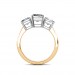 The Elle Princess 3-stone Ring