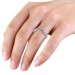 The Nouveau Curved Wedding Ring  - Platinum