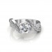 Diamond Round Entwined Rings