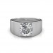 The Evergreen Solitaire Ring For Him - 0.50 carat - Platinum