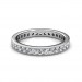 Platinum Milgrain Channel Set Diamond Full Eternity Ring - 2 cent diamonds