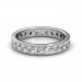 Platinum Milgrain Channel Set Diamond Full Eternity Ring - 5 cent diamonds