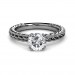 0.30 carat 18K White Gold - Amor Etched Rope Engagement Ring