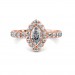 The Lea Marquise Halo Ring