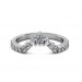 The Nouveau Curved Wedding Ring  - Platinum