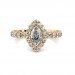 The Lea Marquise Halo Ring