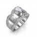 Hand-1.35 carat Platinum - Utopia Engagement Ring