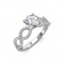 Hand- 0.82 carat Platinum -  Eternity Engagement Ring