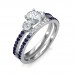 1.29 carat Platinum - Athena Engagement Ring and Wedding Band Set