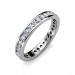Platinum Channel Set Diamond Full Eternity Ring - 2 cent diamonds
