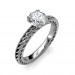 0.30 carat Platinum - Amor Etched Rope Engagement Ring