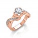 The Entwined Band Solitaire Ring