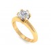 0.30 carat 18K Gold - Classic Six-Prong /Six-Claw Engagement Ring