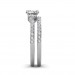 1.78 carat 18K White Gold - Sylvia Engagement Ring and Wedding Band Set