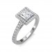 The Khloe Princess-Halo Ring