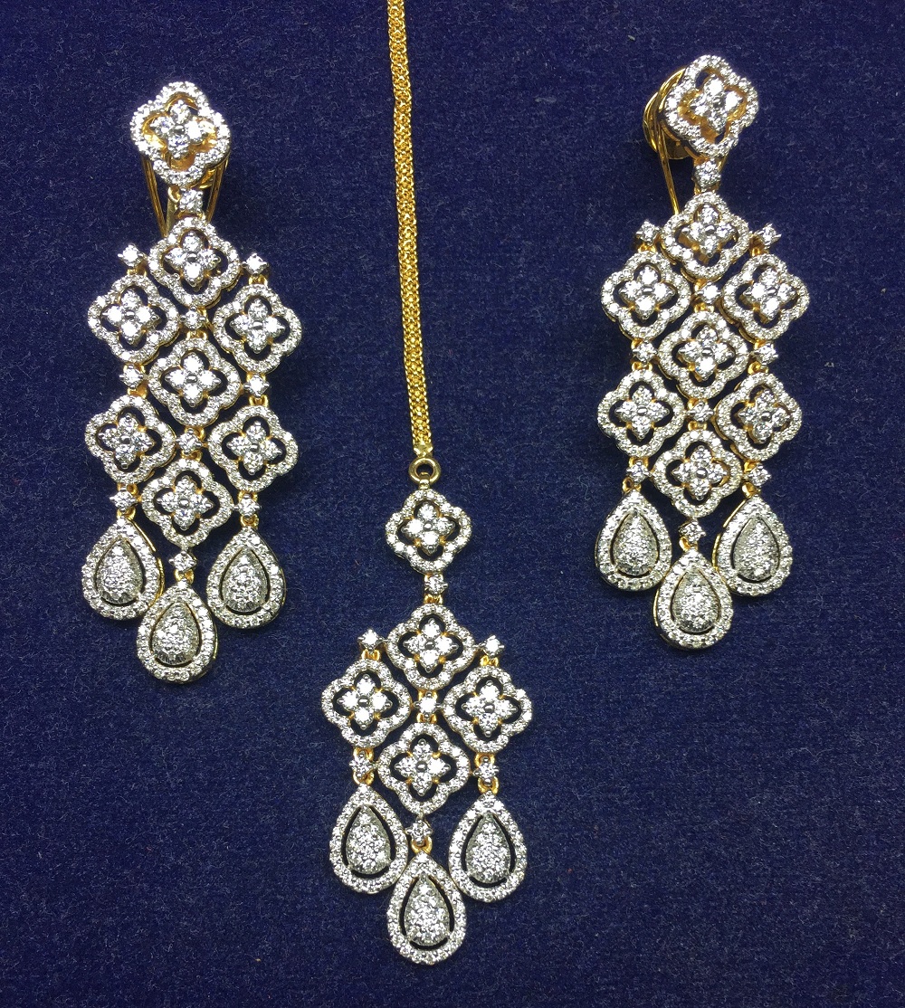 Long Diamond Pendant Set