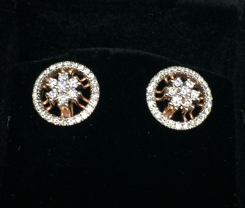 Diamond Cluster Earrings 